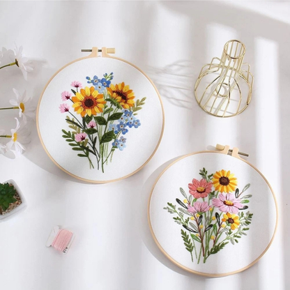 DIY Cross Stitch Flowers