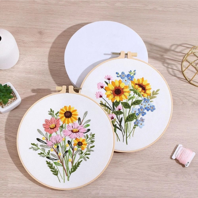 DIY Cross Stitch Flowers